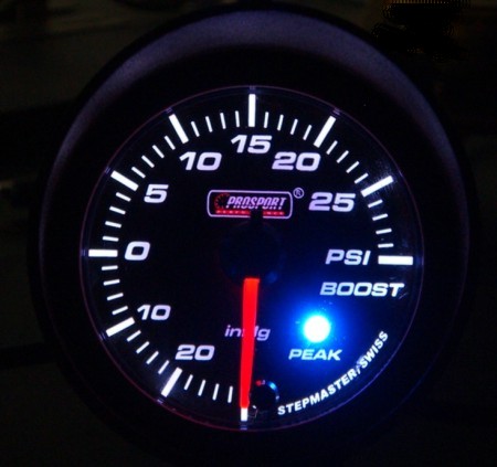52mm Electrical Boost Gauge with Warning and Peak